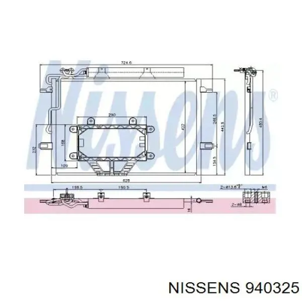 940325 Nissens radiador de aparelho de ar condicionado