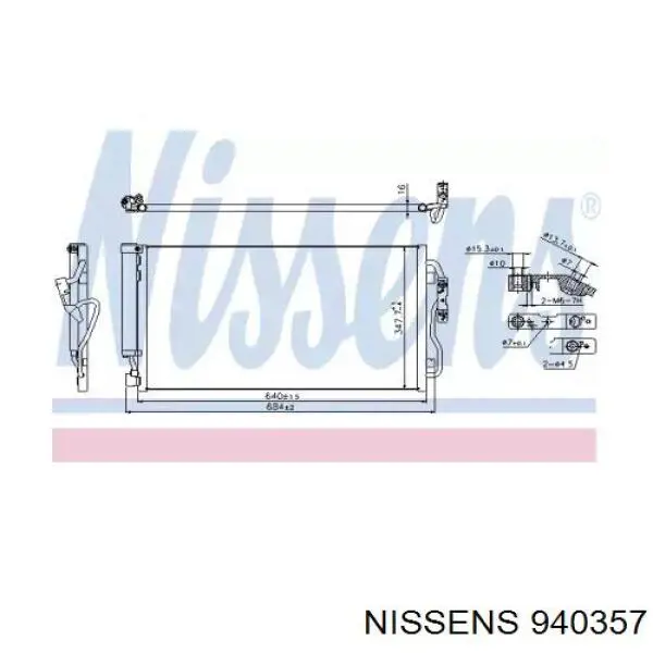 Радиатор охлаждения кондиционера Nissens 940357