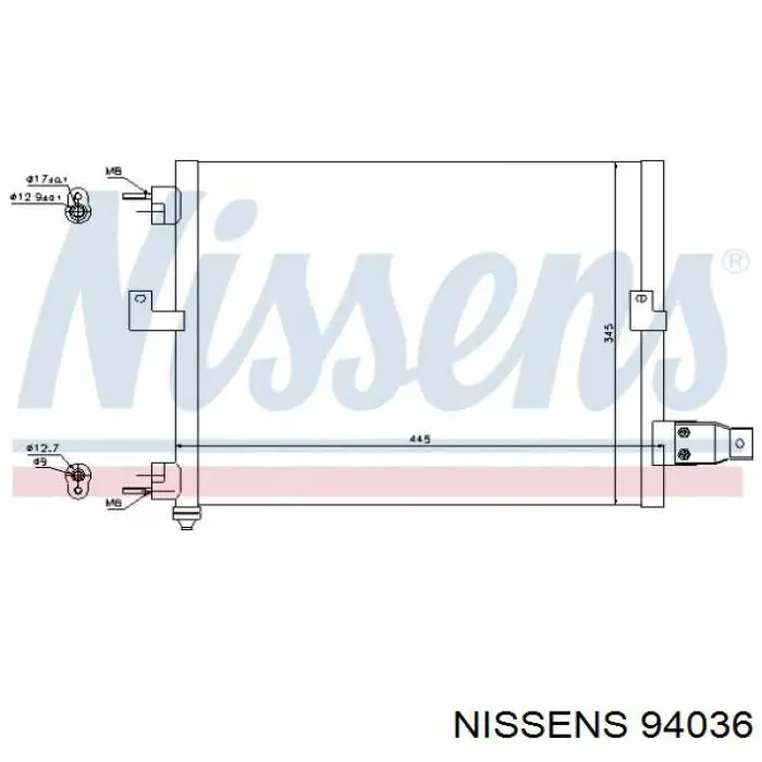 94036 Nissens радиатор кондиционера