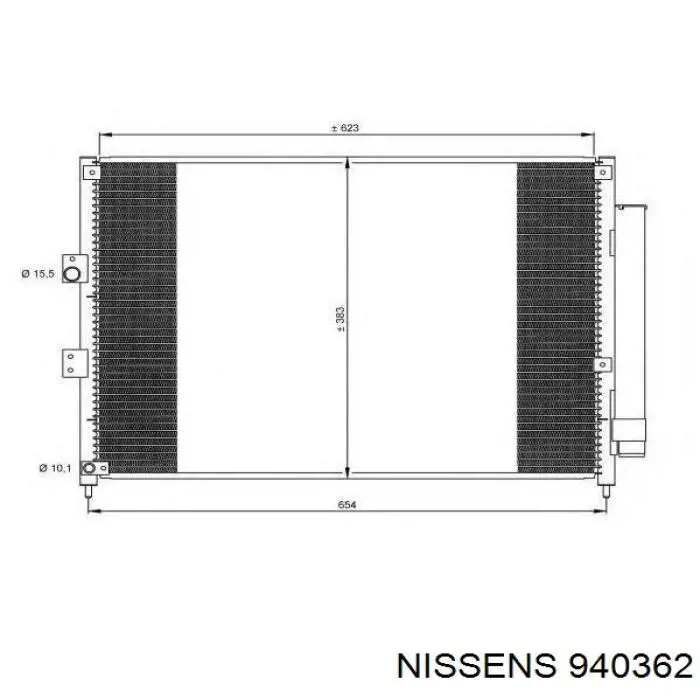 Радиатор кондиционера 940362 Nissens