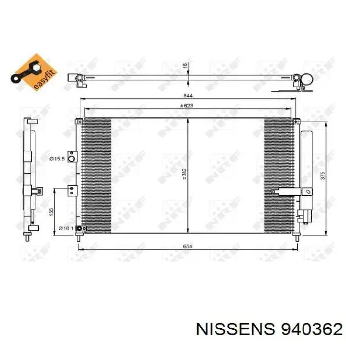 940362 Nissens Конденсатор