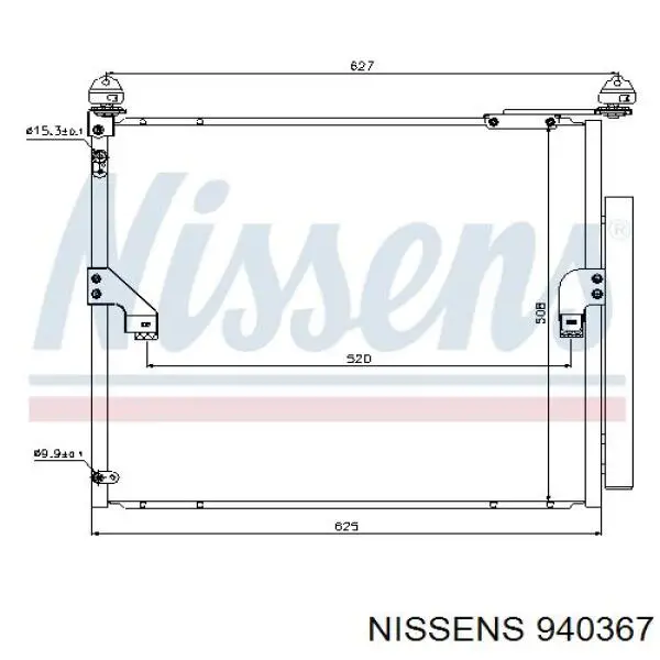 Радиатор кондиционера 940367 Nissens