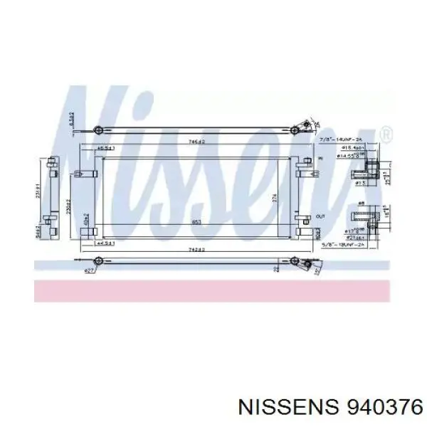940376 Nissens Конденсатор