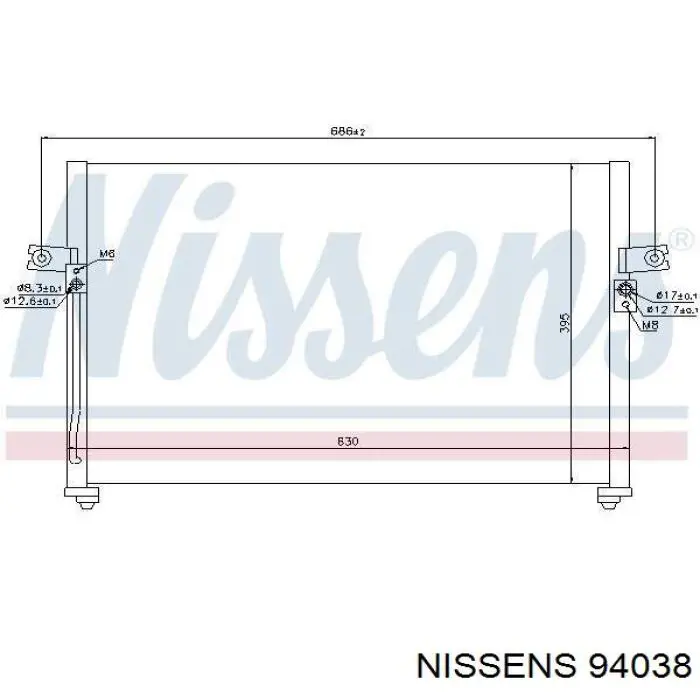 94038 Nissens радиатор кондиционера
