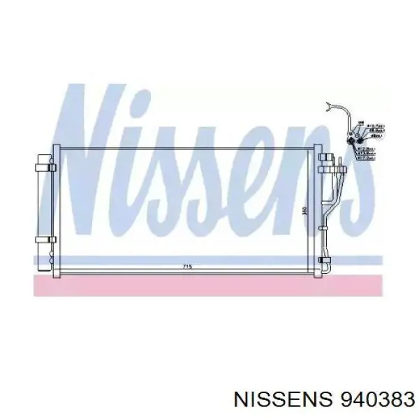 940383 Nissens radiador de aparelho de ar condicionado