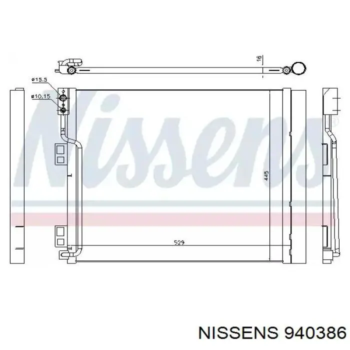 Радиатор кондиционера AC830051 Maxgear