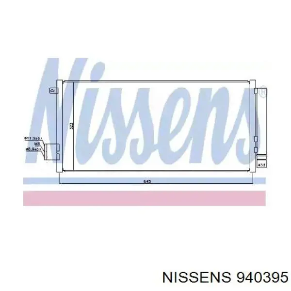 940395 Nissens radiador de aparelho de ar condicionado