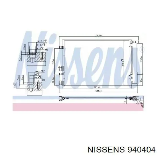 940404 Nissens радиатор кондиционера