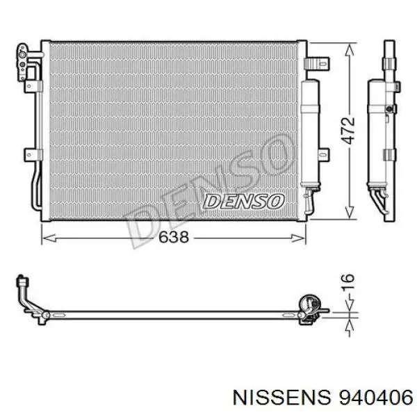 940406 Nissens radiador de aparelho de ar condicionado