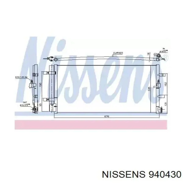 940430 Nissens радиатор кондиционера