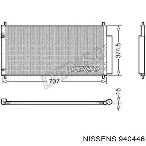 Радиатор кондиционера 940446 Nissens