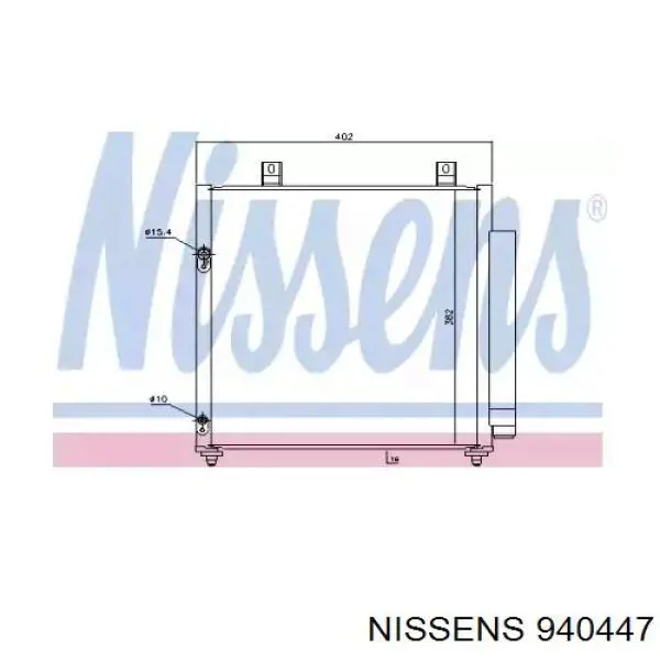 940447 Nissens radiador de aparelho de ar condicionado