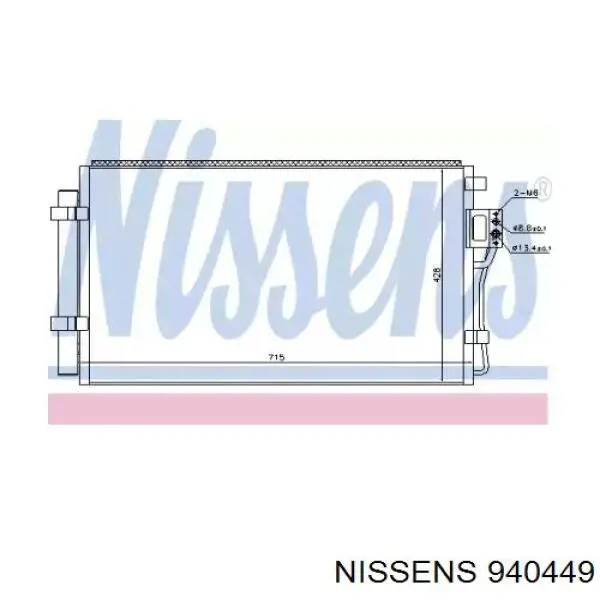 940449 Nissens radiador de aparelho de ar condicionado