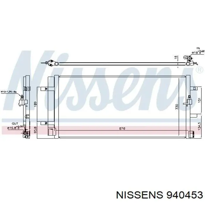 940453 Nissens радиатор кондиционера