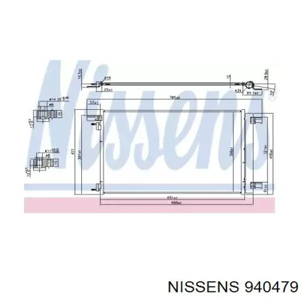 940479 Nissens радиатор кондиционера