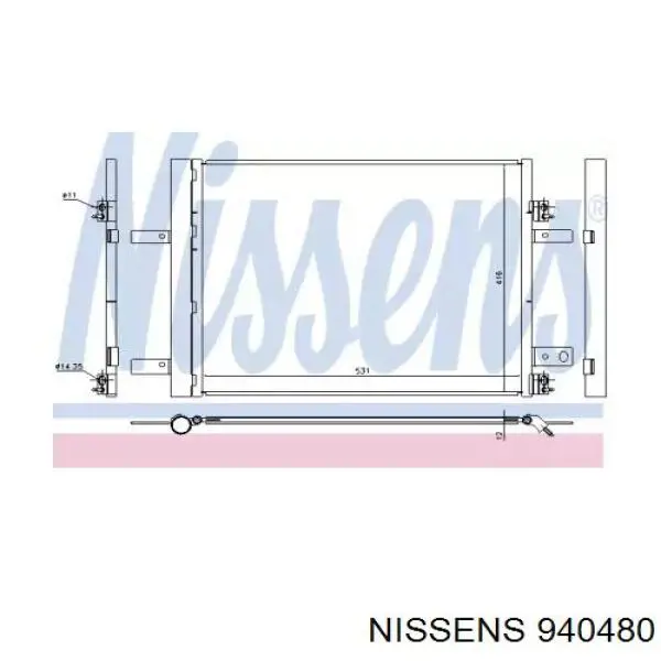 940480 Nissens радиатор кондиционера