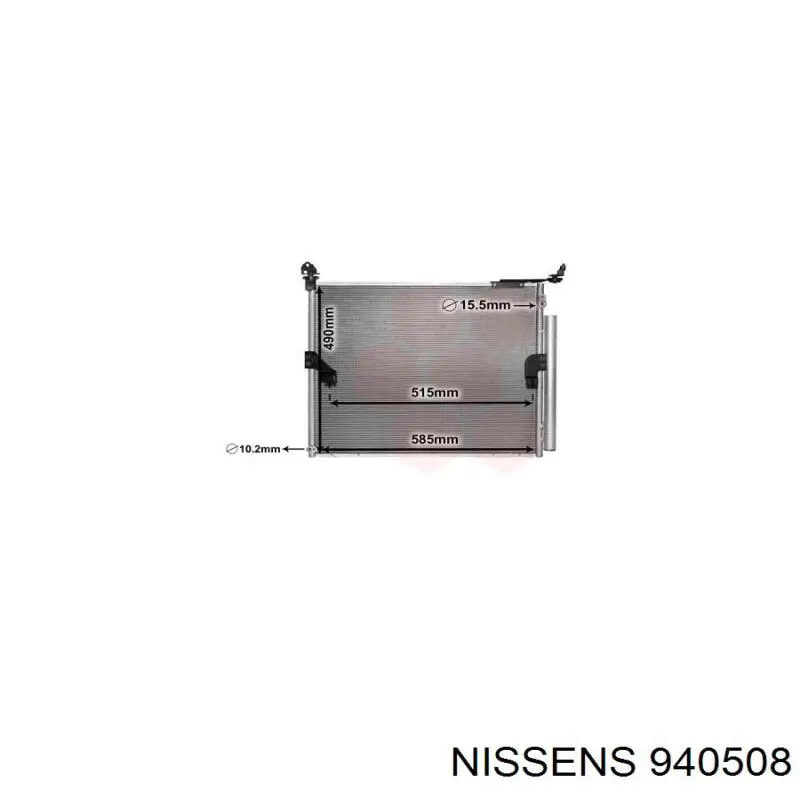 Condensador aire acondicionado 940508 Nissens