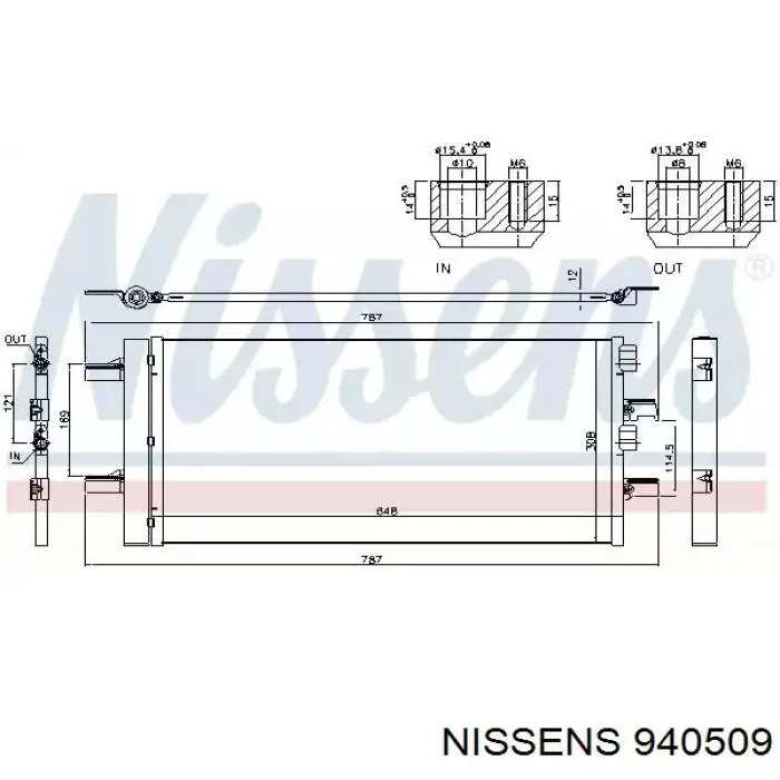 940509 Nissens radiador de aparelho de ar condicionado