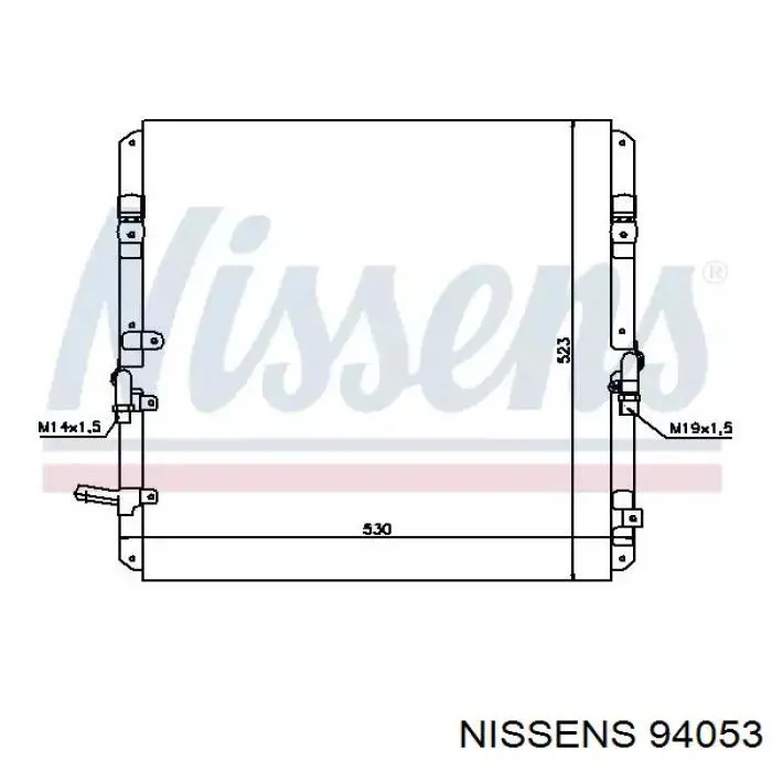 Радиатор кондиционера 94053 Nissens