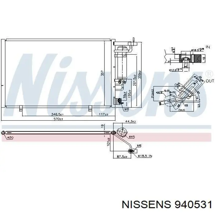 940531 Nissens radiador de aparelho de ar condicionado