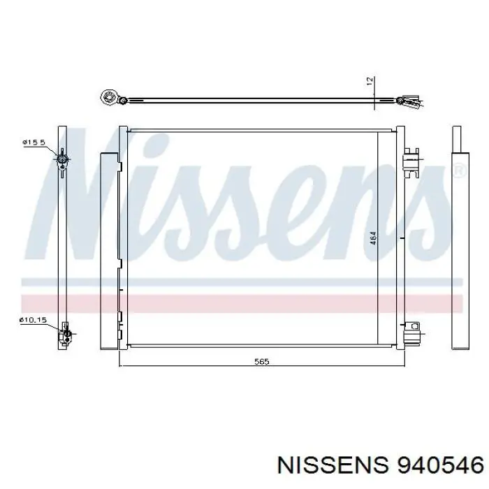 Купить 940546 Nissens Радиатор системы охлаждения кондиционера