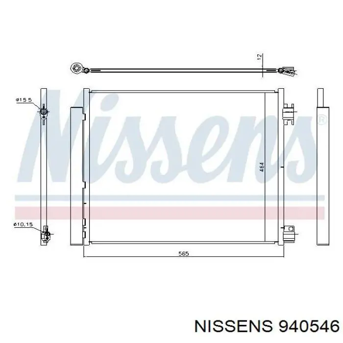 Радиатор кондиционера 940546 Nissens