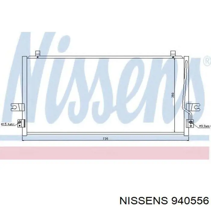 Condensador aire acondicionado 940556 Nissens