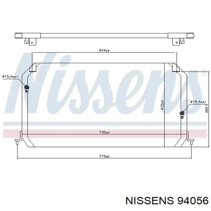 Купить 94056 Nissens Радиатор системы охлаждения кондиционера
