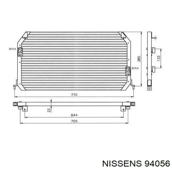 Радиатор кондиционера 94056 Nissens