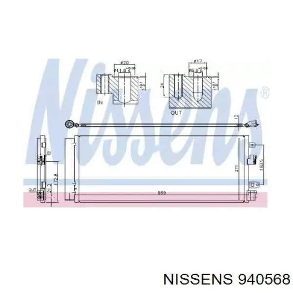 1850441 Opel radiador de aparelho de ar condicionado