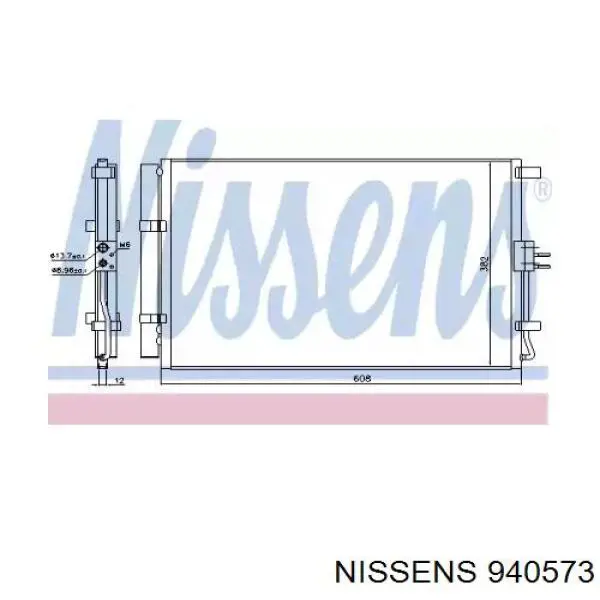 Конденсатор кондиционера Nissens 940573 цена, от 148.53 USD