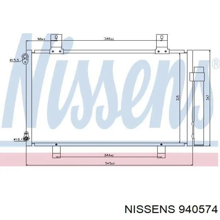 940574 Nissens radiador de aparelho de ar condicionado