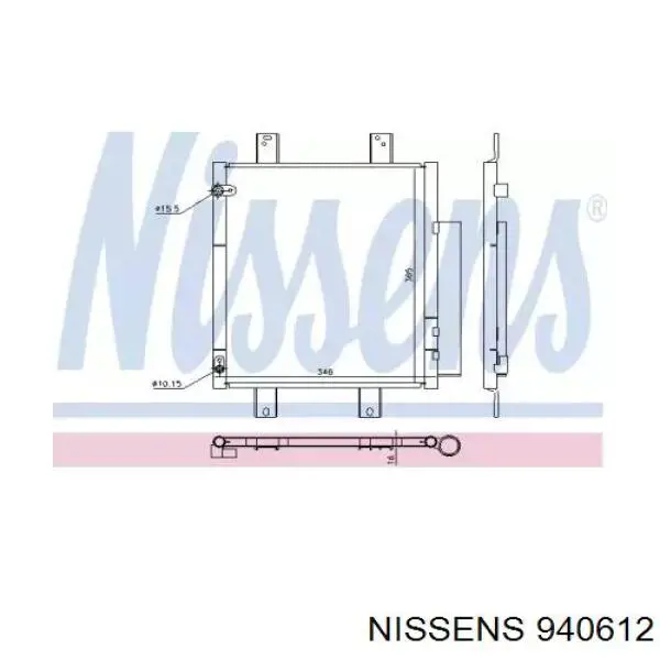 350512 NRF radiador de aparelho de ar condicionado