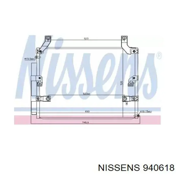 Радиатор кондиционера 940618 Nissens