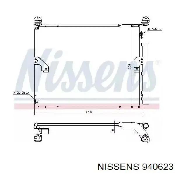 Радиатор кондиционера 940623 Nissens