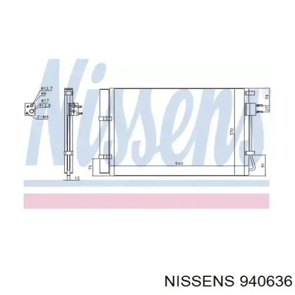 HNSOL11930 Bodyparts радиатор кондиционера