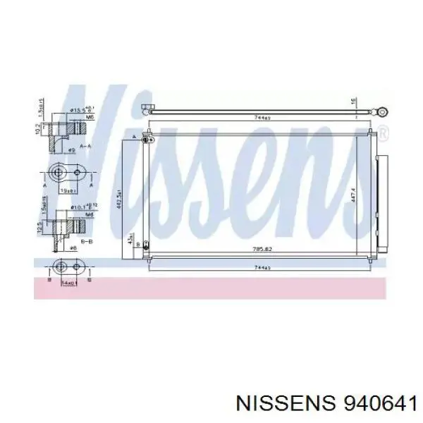 940641 Nissens radiador de aparelho de ar condicionado