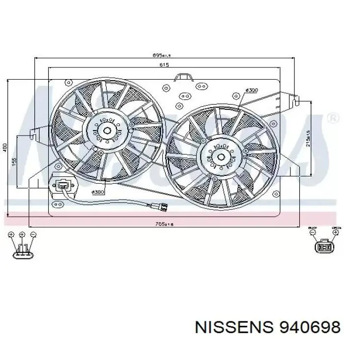 940698 Nissens радиатор кондиционера