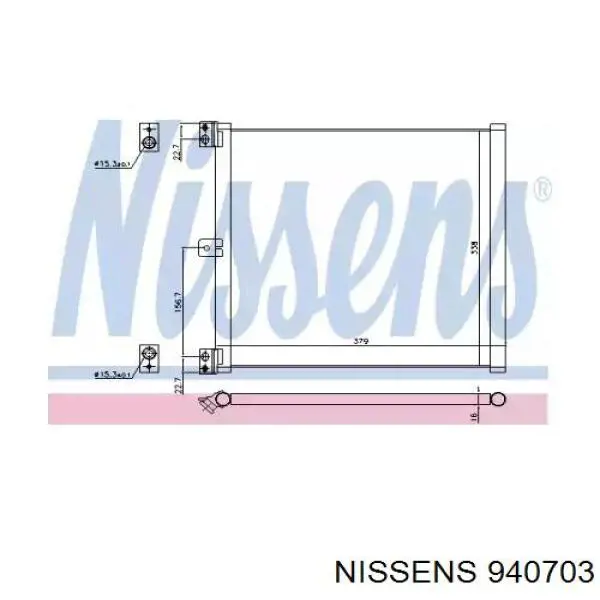 940703 Nissens radiador de aparelho de ar condicionado