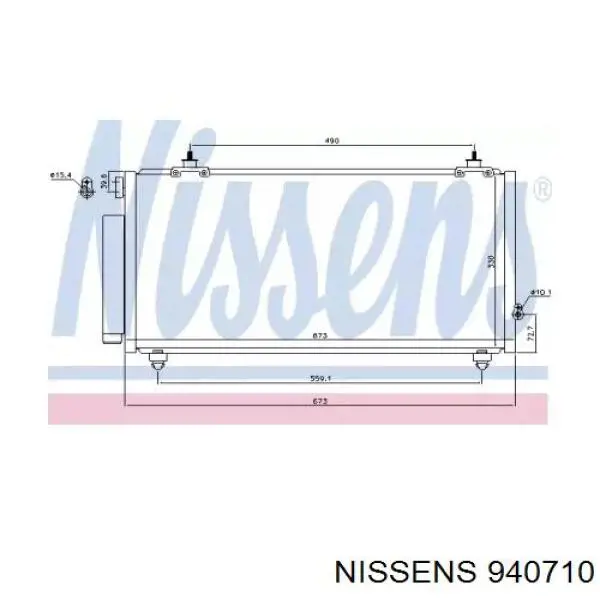 Радиатор охлаждения кондиционера Nissens 940710