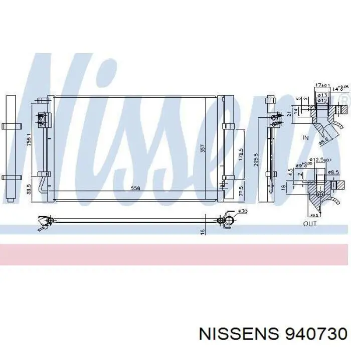 940730 Nissens radiador de aparelho de ar condicionado