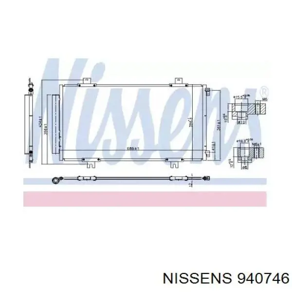 940746 Nissens радиатор кондиционера