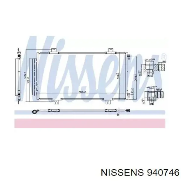 940746 Nissens radiador de aparelho de ar condicionado