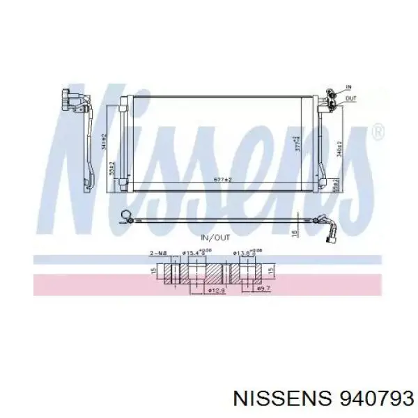 Радиатор кондиционера 350374 NRF