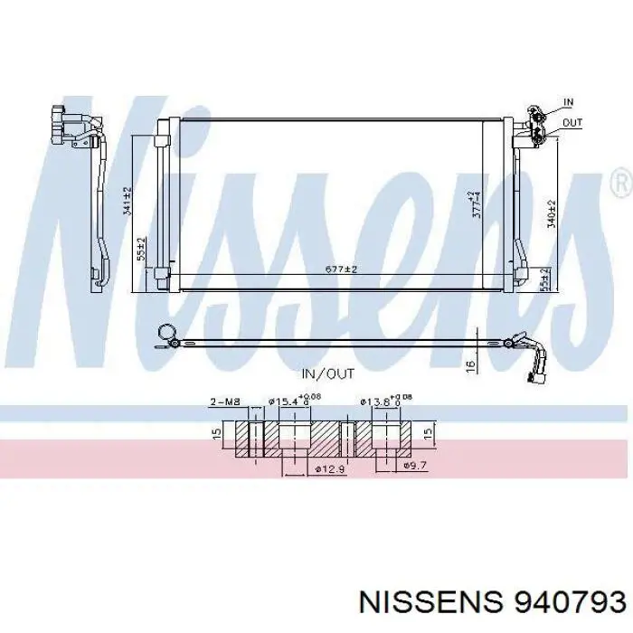 Радиатор охлаждения кондиционера NRF 350374