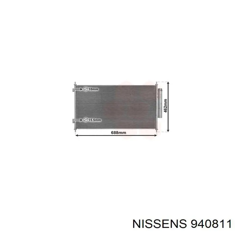Condensador aire acondicionado 940811 Nissens