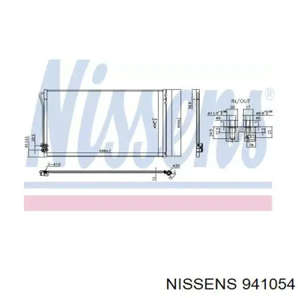 Condensador aire acondicionado 941054 Nissens