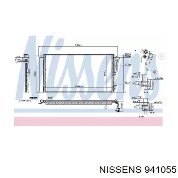 Радиатор кондиционера NISSENS 941055