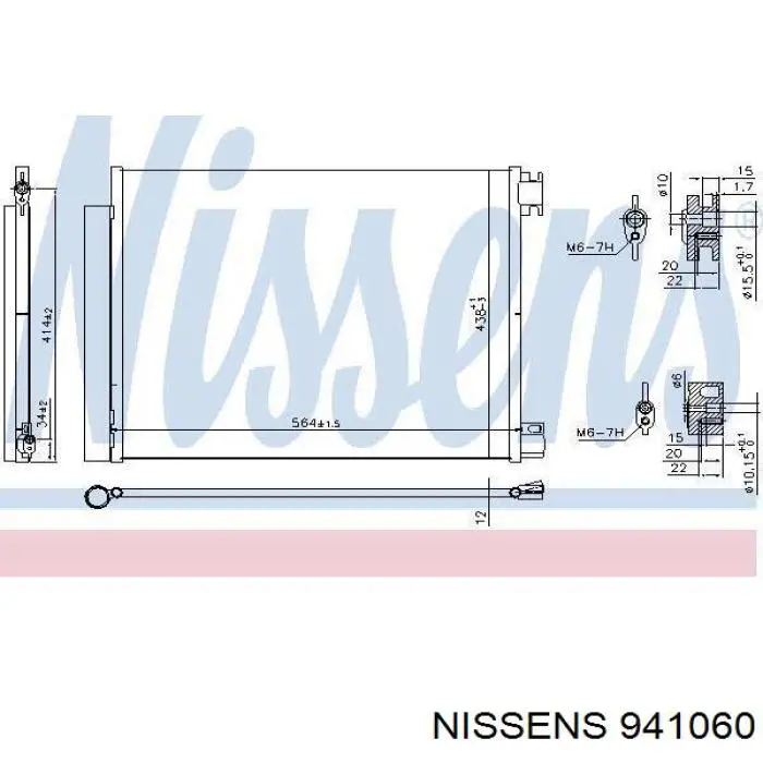 Condensador aire acondicionado 941060 Nissens