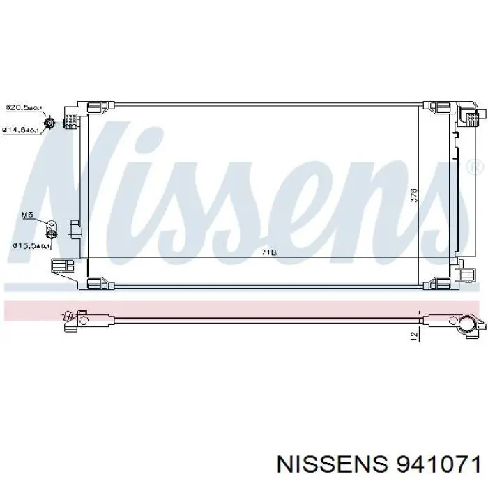 941071 Nissens radiador de aparelho de ar condicionado